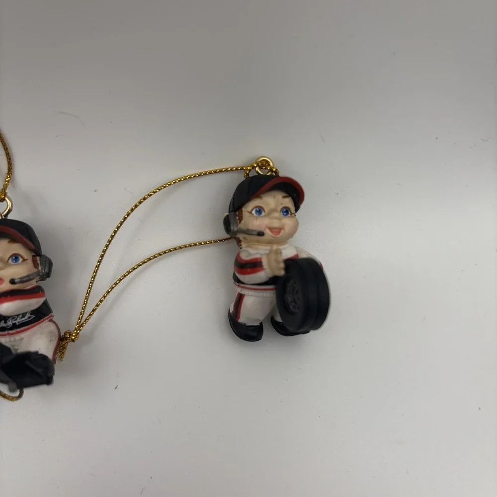 Dale Earnhardt Sr #3 NASCAR Pit Crew Mini Christmas Ornaments Set of 4 (2004)
